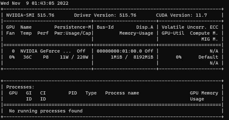 nvidia-smi